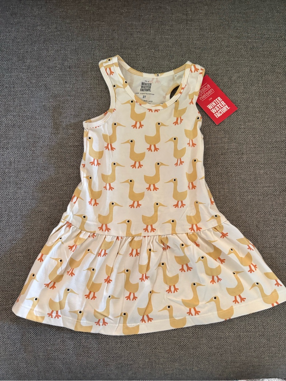 NWT Winter Water Factory 3T dress, yellow ducks
